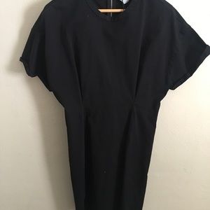 ZARA Black wide sleeve fitted dress NWT